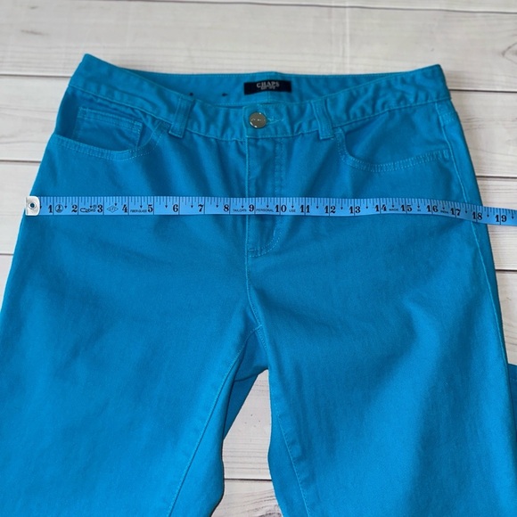Chaps Blue Ankle Cropped Jeans Straight Leg Size 8 Casual Office School Church - Picture 5 of 6